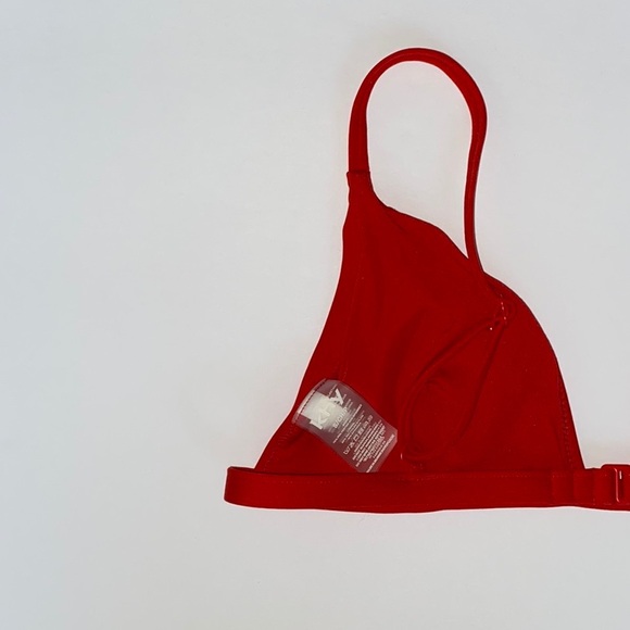 khy Classic Triangle Bikini Top in Cherry Red - Picture 6 of 6